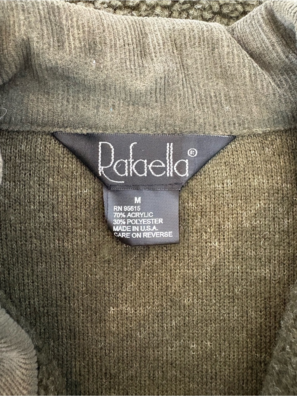 Rafaella Olive Sherpa Button-Front Vest - Picture 7 of 8